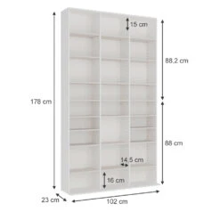 CD Regal "Anna" Weiß 102 X 178 Cm Mit 27 Fächern Oskar Store 12 CD Regal "Anna" Weiß 102 X 178 Cm Mit 27 Fächern Oskar Store -Möbel Store 20233121 m5574 03 ol