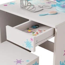 Schminktisch "Schneeflocke" Weiß 55 Cm Mit Hocker Oskar Store 15 Schminktisch "Schneeflocke" Weiß 55 Cm Mit Hocker Oskar Store -Möbel Store 20233221 m5550 06 ol