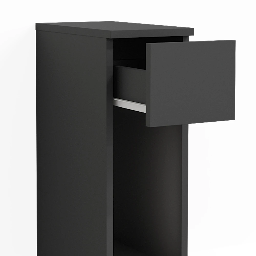 Nachttisch "Enton" Schwarz 20 X 59.5 Cm Vicco 8 Nachttisch "Enton" Schwarz 20 X 59.5 Cm Vicco – Bild 6