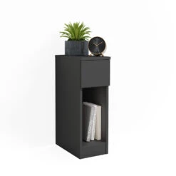 Nachttisch "Enton" Schwarz 20 X 59.5 Cm Vicco 15 Nachttisch "Enton" Schwarz 20 X 59.5 Cm Vicco -Möbel Store 20233223 m5383 07 ol