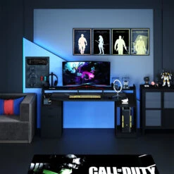 Gaming Tisch "Sonic" Schwarz 179.8 X 48 Cm Mit Schubladen Oskar Store 12 Gaming Tisch "Sonic" Schwarz 179.8 X 48 Cm Mit Schubladen Oskar Store -Möbel Store 20233312 m5678 04 ol