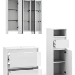 Badmöbel Set "Majest" Weiß/Weiß Hochglanz 3 Teile Vicco 15 Badmöbel Set "Majest" Weiß/Weiß Hochglanz 3 Teile Vicco -Möbel Store 20233417 m5618 06 ol