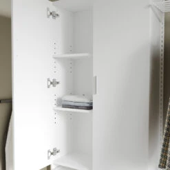 Waschmaschinenschrank "Martha" Weiß 64 X 190 Cm Mit 2 Langen Türen Oskar Store -Möbel Store 20233421 m5559 05 ol