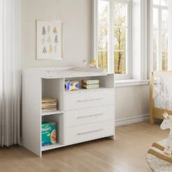 Wickelkommode "Paula" Weiß 110 X 93.5 Cm Mit Wickelaufsatz Oskar Store 13 Wickelkommode "Paula" Weiß 110 X 93.5 Cm Mit Wickelaufsatz Oskar Store -Möbel Store 20233421 m5572 04 ol