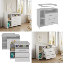 Wickelkommode "Paula" Weiß 110 X 93.5 Cm Mit Wickelaufsatz Oskar Store 17 Wickelkommode "Paula" Weiß 110 X 93.5 Cm Mit Wickelaufsatz Oskar Store -Möbel Store 20233421 m5572 08 ol