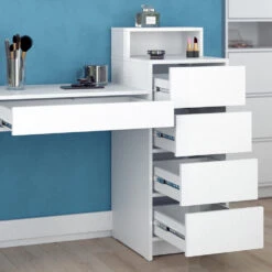 Schminktisch "Nara" Weiß 110.5 Cm Mit 5 Schubladen Vicco -Möbel Store 20233913 m5605 05 ol