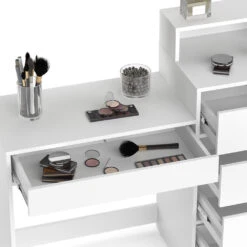 Schminktisch "Nara" Weiß 110.5 Cm Mit 5 Schubladen Vicco -Möbel Store 20233913 m5605 06 ol
