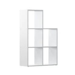 Treppenregal "Aramis" Weiß 73 X 108 Cm 5 Fächer Oskar Store