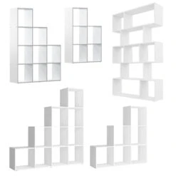 Treppenregal "Aramis" Weiß 73 X 108 Cm 5 Fächer Oskar Store -Möbel Store 20234021 m5758 08 ol