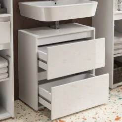 Waschbeckenunterschrank "Majest" Weiß/Weiß Hochglanz 60.2 X 62.1 Cm Vicco 14 Waschbeckenunterschrank "Majest" Weiß/Weiß Hochglanz 60.2 X 62.1 Cm Vicco -Möbel Store 20234117 m5523 05 ol