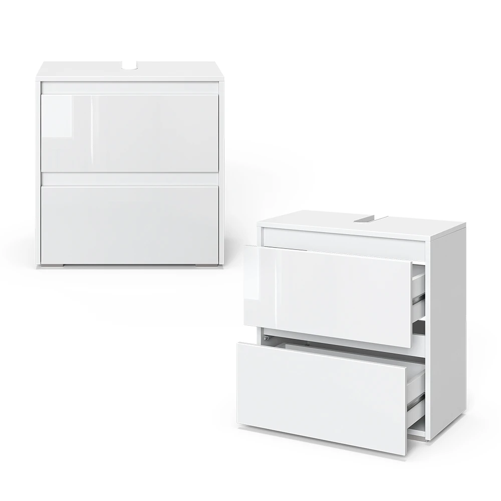 Waschbeckenunterschrank "Majest" Weiß/Weiß Hochglanz 60.2 X 62.1 Cm Vicco 9 Waschbeckenunterschrank "Majest" Weiß/Weiß Hochglanz 60.2 X 62.1 Cm Vicco – Bild 7