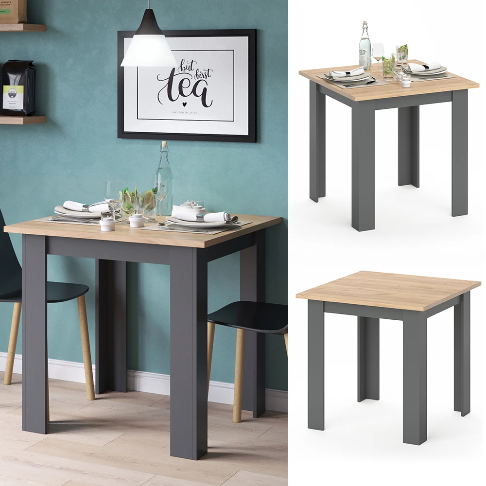 Esstisch "Karlos" Goldkraft Eiche/Anthrazit 80 X 80 Cm Vicco 4 Esstisch "Karlos" Goldkraft Eiche/Anthrazit 80 X 80 Cm Vicco – Bild 2