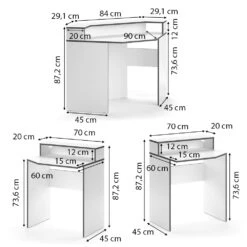 Gaming Tisch "Kron" Weiß/Grau 90 X 90 Cm Vicco -Möbel Store 20234221 m5769 03 ol