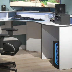 Gaming Tisch "Kron" Weiß/Grau 90 X 90 Cm Vicco -Möbel Store 20234221 m5769 05 ol