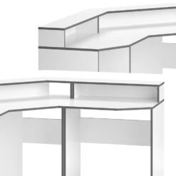 Gaming Tisch "Kron" Weiß/Grau 90 X 90 Cm Vicco -Möbel Store 20234221 m5769 06 ol