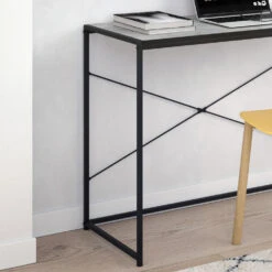 Schreibtisch "Fyrk" Beton/Schwarz 100 X 45 Cm Vicco -Möbel Store 20234226 m2516 05 ol