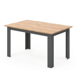 Esstisch "Karlos" Goldkraft Eiche/Anthrazit 140 X 90 Cm Vicco