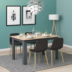 Esstisch "Karlos" Goldkraft Eiche/Anthrazit 140 X 90 Cm Vicco -Möbel Store 20234226 m4356 04 ol