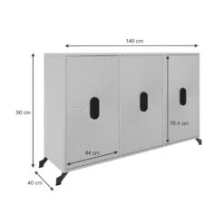 Sideboard "Marokko" Hellgrau 140 X 90 Cm Vicco -Möbel Store 20234513 m5578 03 ol