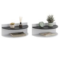 Nachttisch "Axel" Weiß/Schwarz 58.5 X 24 Cm 2er Set Vicco -Möbel Store 20234612 m5729 07 ol