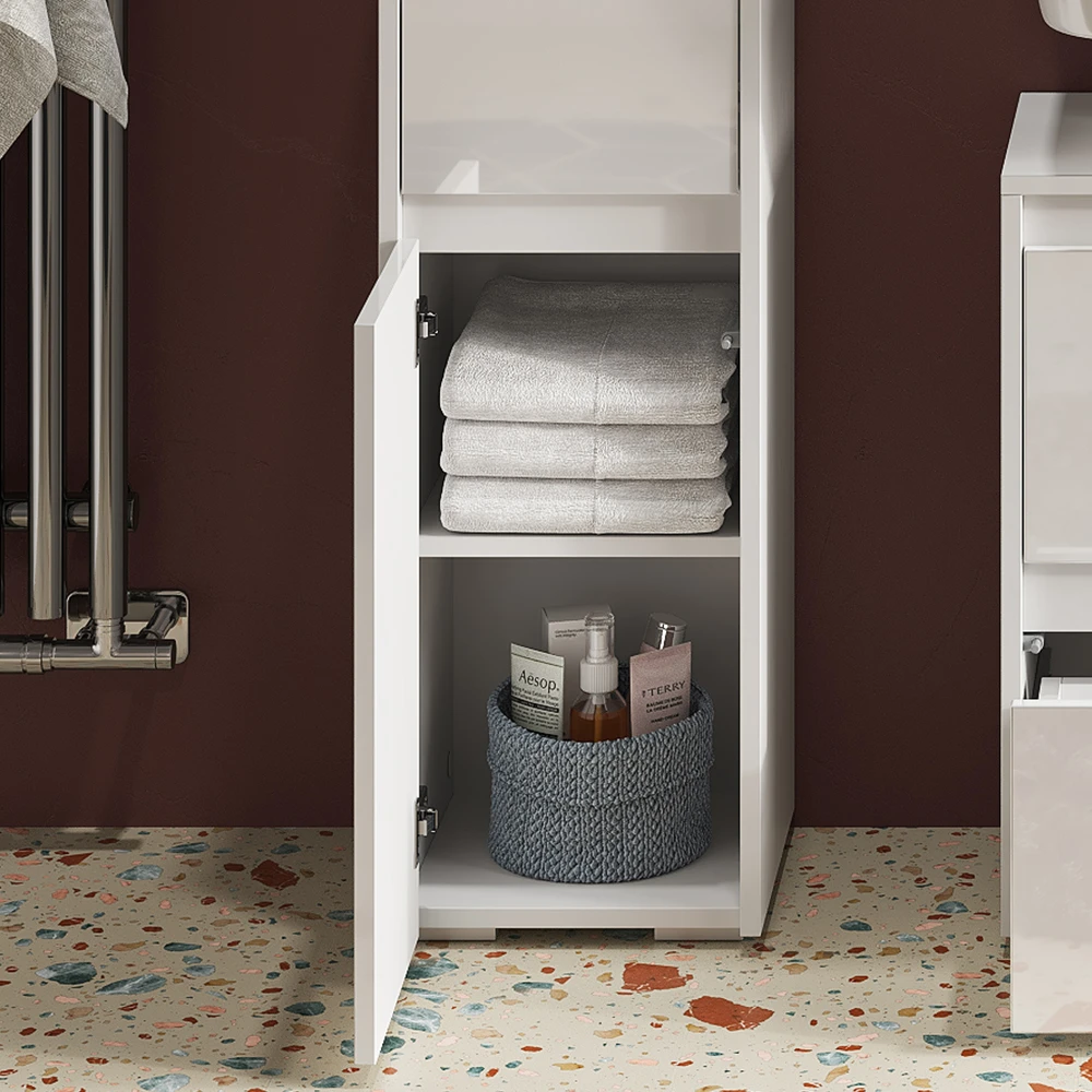 Midischrank "Majest" Weiß/Weiß Hochglanz 30.2 X 96.3 Cm Vicco 7 Midischrank "Majest" Weiß/Weiß Hochglanz 30.2 X 96.3 Cm Vicco – Bild 5