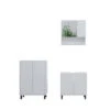 Badmöbel Set "Agasta" Weiß Hochglanz 3 Teile Vicco -Möbel Store 20234723 m5348 01 ol
