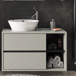 Waschbeckenunterschrank "Viola" Grau/Anthrazit 100 X 60 Cm Vicco 14 Waschbeckenunterschrank "Viola" Grau/Anthrazit 100 X 60 Cm Vicco -Möbel Store 20234810 m5588 05 ol