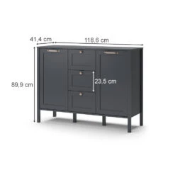 Sideboard "Ewan" Anthrazit 118.6 X 89.9 Cm Vicco -Möbel Store 20235308 m4916 03 new ol