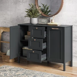 Sideboard "Ewan" Anthrazit 118.6 X 89.9 Cm Vicco -Möbel Store 20235308 m4916 05 new ol