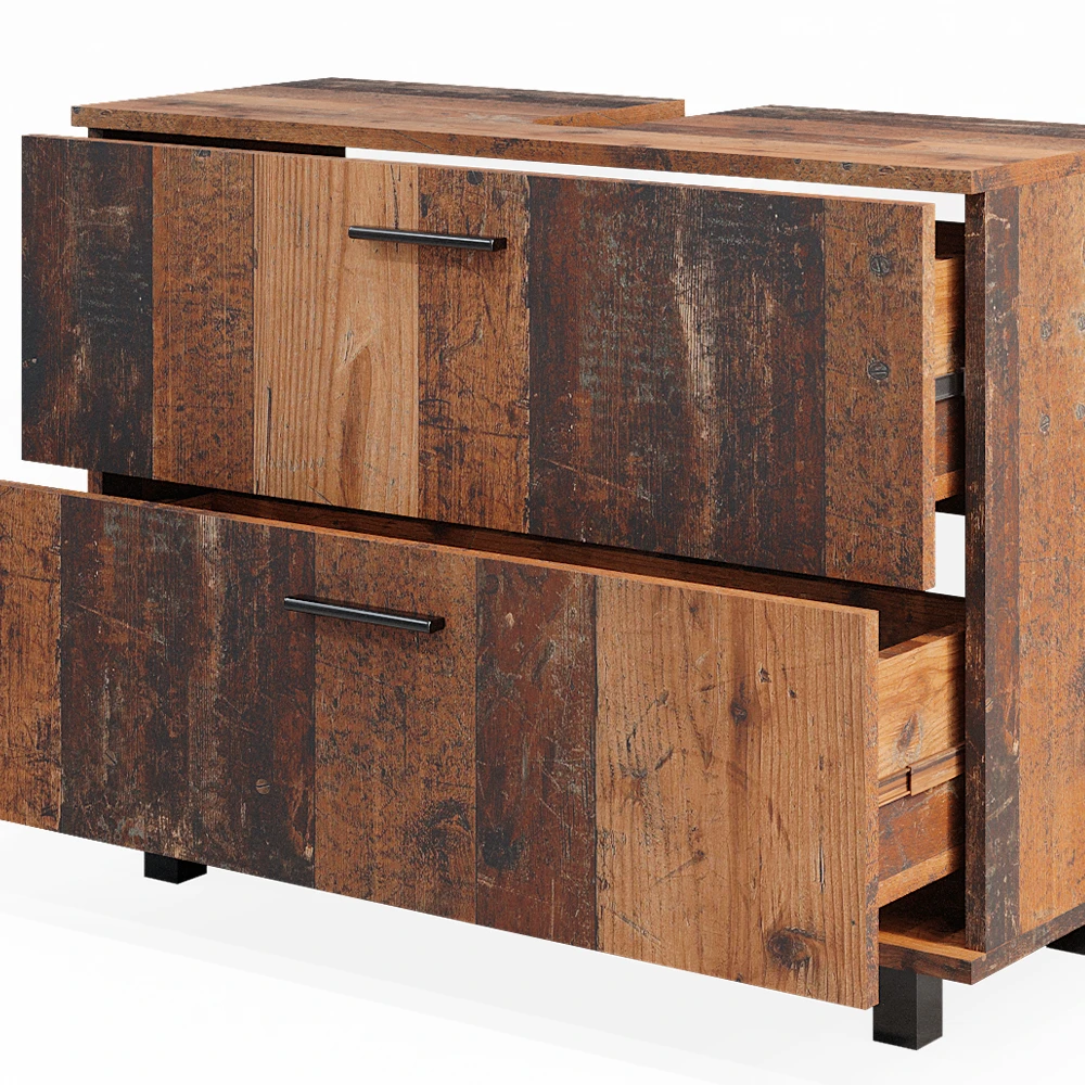 Badmöbel Set "Ilias" Eiche Rustikal 4 Teile, Mit Hochschrank Vicco 8 Badmöbel Set "Ilias" Eiche Rustikal 4 Teile, Mit Hochschrank Vicco – Bild 6