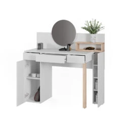 Schminktisch "Olivia" Weiß/Sonoma 110 Cm Mit Spiegel Vicco -Möbel Store 20235410 m5432 07 ol
