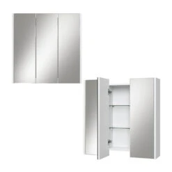 Bad Spiegelschrank "Majest" Weiß/Weiß Hochglanz 67.4 X 68 Cm Vicco -Möbel Store 20235417 m5526 07 ol