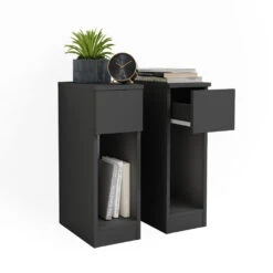 Nachttisch "Enton" Schwarz 20 X 59.5 Cm 2er Set Vicco -Möbel Store 20235823 m5486 07 ol