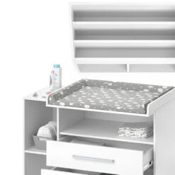 Kinderzimmer-Set "Oskar" Weiß 2 Teile, Mit Wickelkommode Und Bücherregal Vicco -Möbel Store 20240119 m6439 06 ol