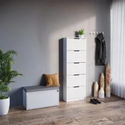 Schuhkipper "Luca" Weiß 2 Teile, Mit Sitzbank Vicco 13 Schuhkipper "Luca" Weiß 2 Teile, Mit Sitzbank Vicco -Möbel Store 20240119 m6444 04 ol