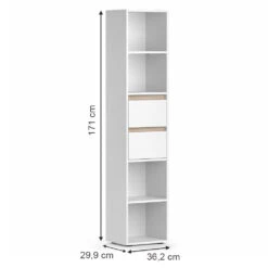 Bücherregal "Robert" Weiß 36 X 171 Cm Vicco -Möbel Store 20240122 m1582 03 ol