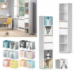 Bücherregal "Robert" Weiß 36 X 171 Cm Vicco -Möbel Store 20240122 m1582 08 ol