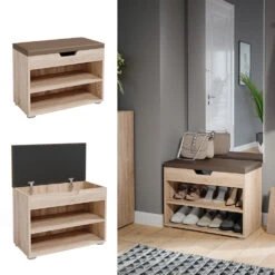 Schuhbank "Rolfe" Sonoma 60 X 45 Cm Vicco