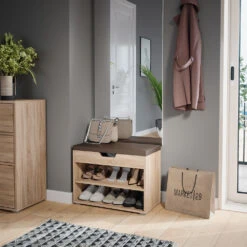 Schuhbank "Rolfe" Sonoma 60 X 45 Cm Vicco -Möbel Store 20240122 m322 04 ol