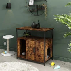 Vicco Katzenschrank Für Katzentoilette "Fyrk", Eiche Rustikal/Schwarz, 80 X 76.5 Cm Mit Zwei Türen Für Einfache Pflege 15 Vicco Katzenschrank Für Katzentoilette "Fyrk", Eiche Rustikal/Schwarz, 80 X 76.5 Cm Mit Zwei Türen Für Einfache Pflege -Möbel Store 20240125 m6045 04 ol