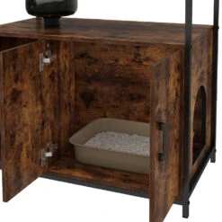 Vicco Katzenschrank Für Katzentoilette "Fyrk", Eiche Rustikal/Schwarz, 80 X 76.5 Cm Mit Zwei Türen Für Einfache Pflege 16 Vicco Katzenschrank Für Katzentoilette "Fyrk", Eiche Rustikal/Schwarz, 80 X 76.5 Cm Mit Zwei Türen Für Einfache Pflege -Möbel Store 20240125 m6045 06 ol