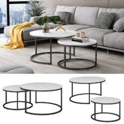 Vicco Couchtisch Set "Montreal", Marmor Weiß, 77 X 40 Cm 2 Teile 11 Vicco Couchtisch Set "Montreal", Marmor Weiß, 77 X 40 Cm 2 Teile -Möbel Store 20240129 m6220 02 ol