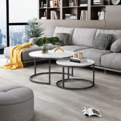 Vicco Couchtisch Set "Montreal", Marmor Weiß, 77 X 40 Cm 2 Teile 13 Vicco Couchtisch Set "Montreal", Marmor Weiß, 77 X 40 Cm 2 Teile -Möbel Store 20240129 m6220 04 ol