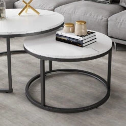 Vicco Couchtisch Set "Montreal", Marmor Weiß, 77 X 40 Cm 2 Teile 14 Vicco Couchtisch Set "Montreal", Marmor Weiß, 77 X 40 Cm 2 Teile -Möbel Store 20240129 m6220 05 ol