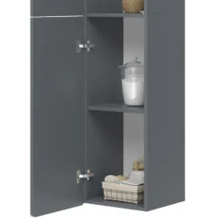 Badschrank "Izan" Grau 36.6 X 171.6 Cm Vicco -Möbel Store 20240202 m6355 06 ol