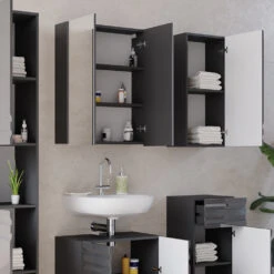 Badmöbel Set "Freddy" Anthrazit Hochglanz 5 Teile Vicco 14 Badmöbel Set "Freddy" Anthrazit Hochglanz 5 Teile Vicco -Möbel Store 20240206 m2127 05 ol