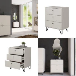 Vicco Sideboard "Aldo", Cashmere, 63.6 X 40 Cm 3x Schublade 15 Vicco Sideboard "Aldo", Cashmere, 63.6 X 40 Cm 3x Schublade -Möbel Store 20240219 m6298 08 ol