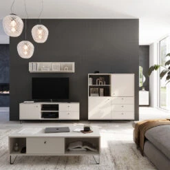 Vicco Sideboard "Aldo", Cashmere, 123.6 X 135 Cm 3x Schublade, 2 Türen -Möbel Store 20240219 m6301 04 ol