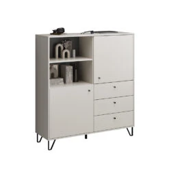 Vicco Sideboard "Aldo", Cashmere, 123.6 X 135 Cm 3x Schublade, 2 Türen -Möbel Store 20240219 m6301 07 ol