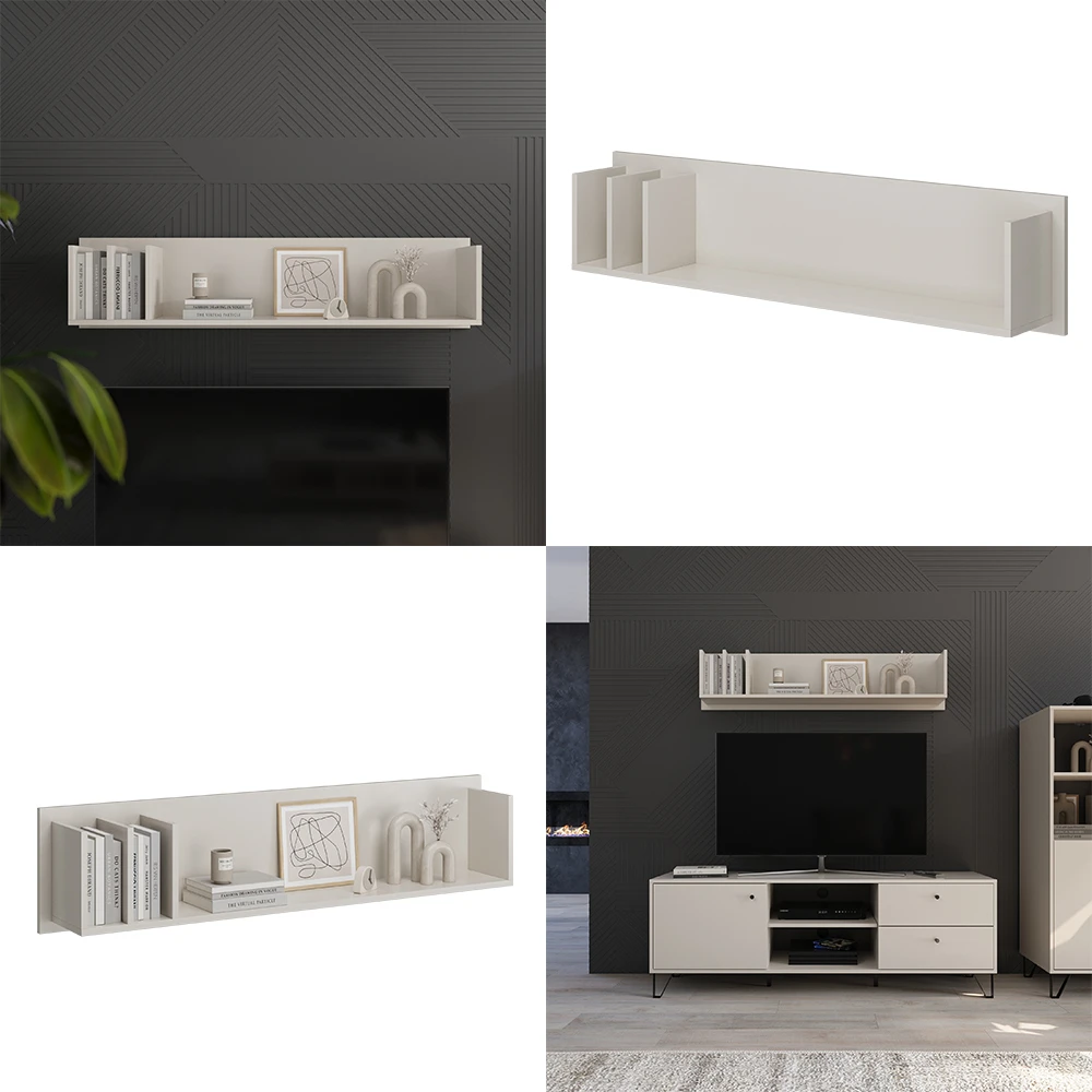 Vicco Wandregal "Aldo", Cashmere, 120 X 30 Cm Offene Fächer 10 Vicco Wandregal "Aldo", Cashmere, 120 X 30 Cm Offene Fächer – Bild 8